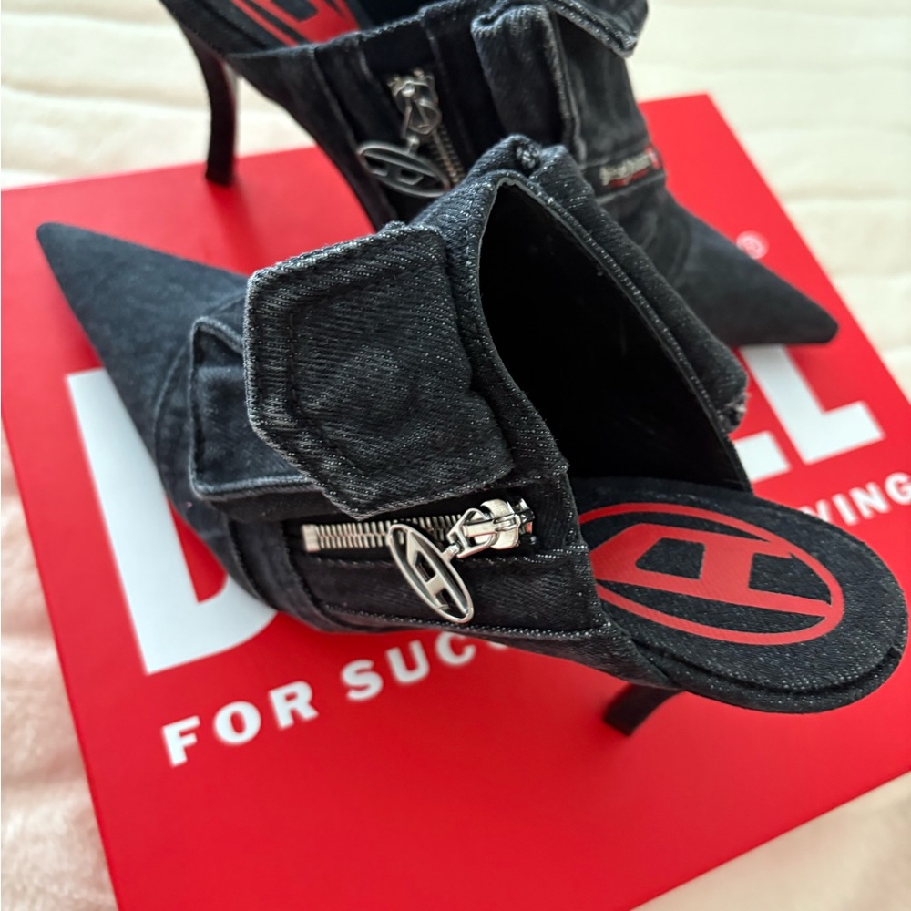 Diesel Black Stiletto Heels